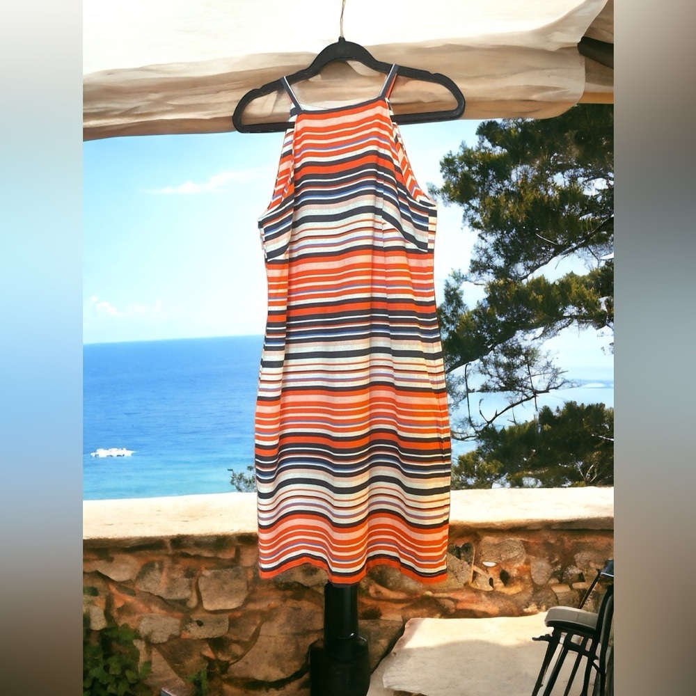 Tommy Hilfiger Striped Linen Dress Size 8. Excellent condition.
